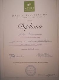 master translation diploma sa mojim potpisom